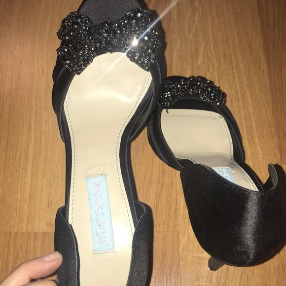BETSEY JOHNSON Dancing Gleam Heels in black,7/37! - Picture 6 of 8